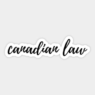 Canadian Law Binder Label Sticker